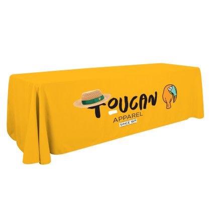 Custom Economy Table Throw - 8' Full Color - Yellow Custom Economy Table Throw - 8' Full Color - Yellow