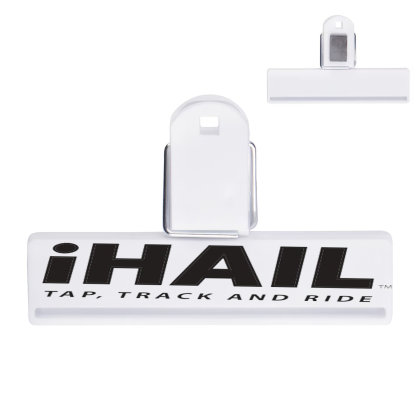Custom 4" Magnetic Bag Clip - White 