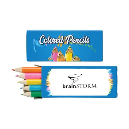 Custom 5 Pack Colored Pencils - Blue Custom 5 Pack Colored Pencils - Blue