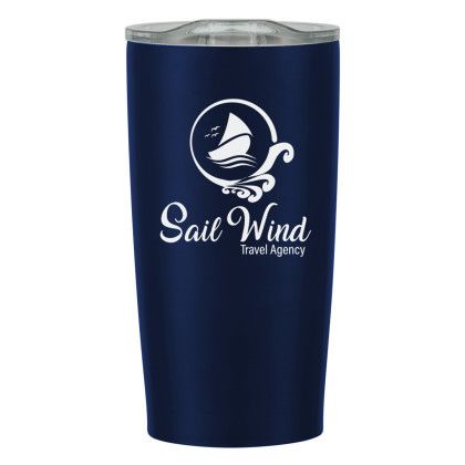 Custom 20 oz Himalayan Tumbler With Stuffer And Custom Box - Navy/Clear 