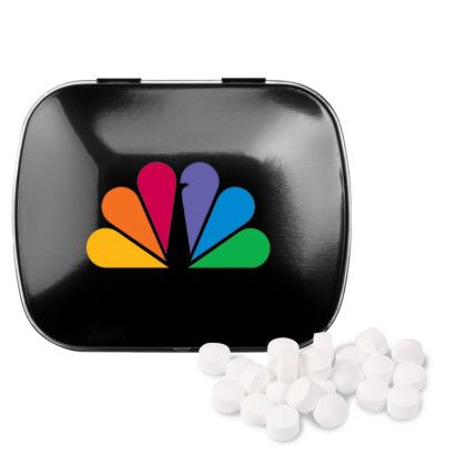 Custom Domed Tin with Micro-Mints - Black Custom Domed Tin with Micro-Mints - Black