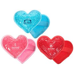 Custom Plush Heart Hot/Cold Pack - All colors