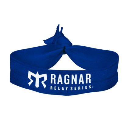 Custom Imprinted Elastic Fold Over Hair Tie | Branded Hair Ties - Royal blue