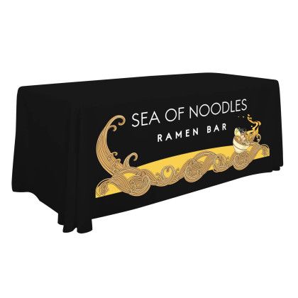 Custom 6' Standard Table Throw - Black