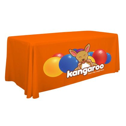 Custom 6' Standard Table Throw - Orange