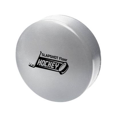 Custom Hockey Puck Stress Reliever - Silver Custom Hockey Puck Stress Reliever - Silver