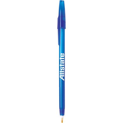 Custom Translucent Stick Pen - Translucent Blue