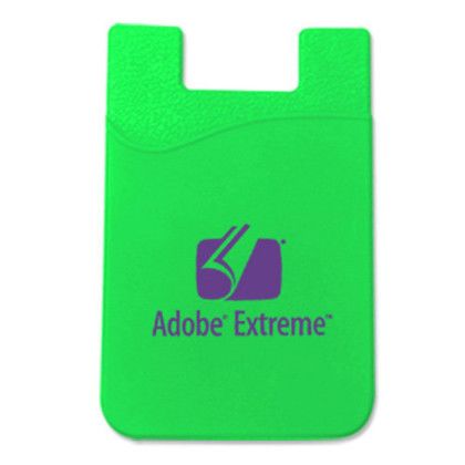 Custom Roadrunner Silicone Cling Wallet - Green