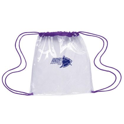 Custom Clear Game Drawstring Backpack - Purple