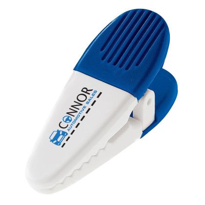 Custom Powerful Translucent Magnetic Clips - Blue/White