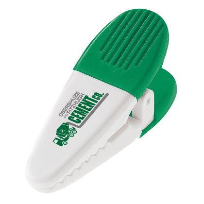Custom Powerful Translucent Magnetic Clips - Green/White