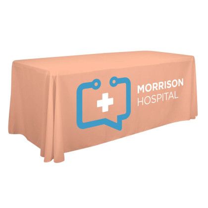 Custom 6' Economy Table Throw - Peach