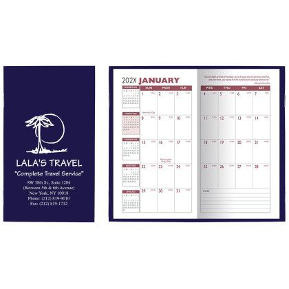Custom Economy Monthly Pocket Planner - USA Made