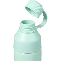 Custom DUO 26 oz Recycled Aluminum Sports Bottle - Seaglass - Cap Open
