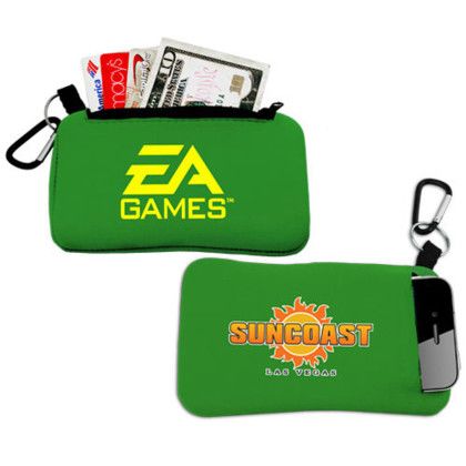 Custom Gemma Smartphone Holder w Pouch - Green Custom Gemma Smartphone Holder w Pouch - Green