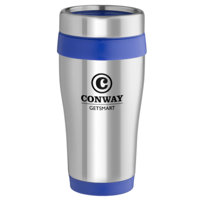 Custom 16 oz. Stainless Steel Tumbler - Blue Custom 16 oz. Stainless Steel Tumbler - Blue