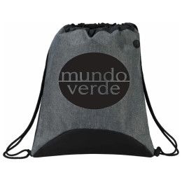 Custom Urban Drawstring Bag - Silk Screen - Graphite