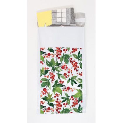 Seasonal Predesigned Poly Mailer - Holly (7" x 12") - Lifestyle