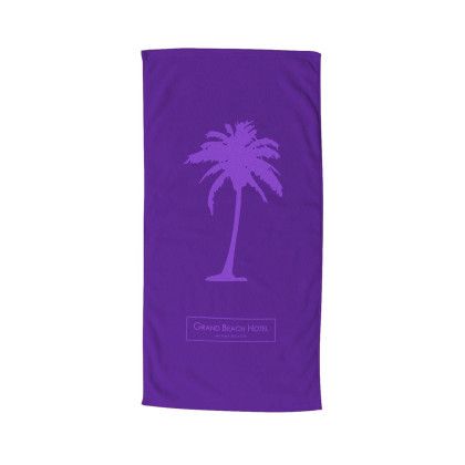 Imprinted Coastal Beach Towel Colors - Deep Purple