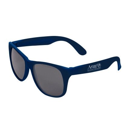 Custom Single Color Matte Sunglasses - Dark Blue Custom Single Color Matte Sunglasses - Dark Blue
