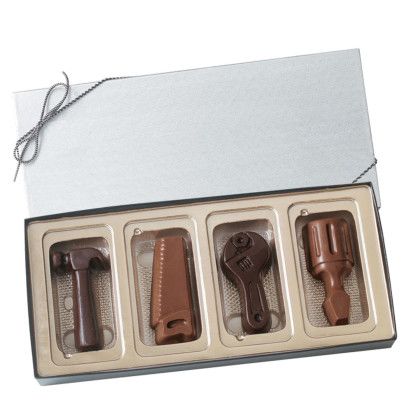 Chocolate Tools Gift Box Promotional Custom Imprinted With Logo - Silver