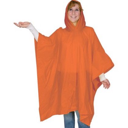 Custom Budget Booster Light Duty Rain Poncho - Orange Custom Budget Booster Light Duty Rain Poncho - Orange