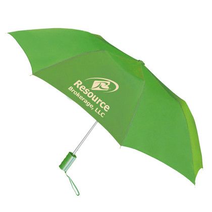 Custom Pop Up Automatic Umbrella - Lime Green