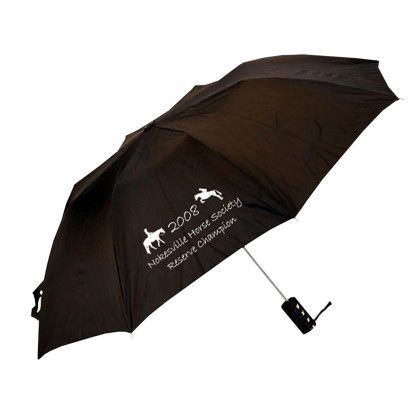 Custom Pop Up Automatic Umbrella - Black 
