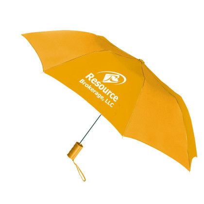 Custom Pop Up Automatic Umbrella - Gold 