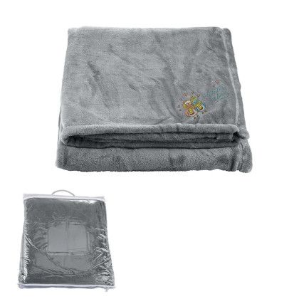 Custom Mink Touch Luxury Fleece Blanket - Gray 