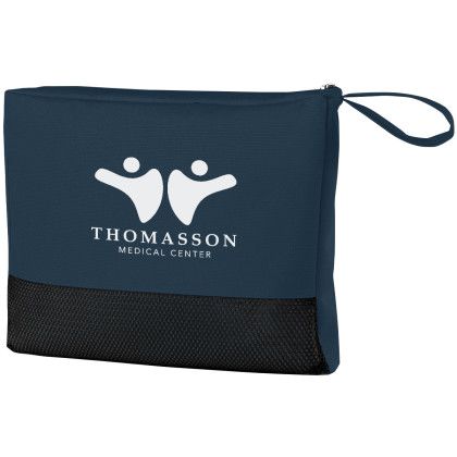 Navy Travel Blanket with Custom Imprint Navy Travel Blanket with Custom Imprint