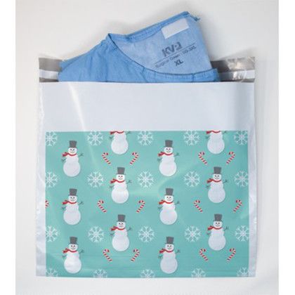 Seasonal Predesigned Poly Mailer - Snowmen (20" x 12")- Lifestyle Seasonal Predesigned Poly Mailer - Snowmen (20" x 12")- Lifestyle