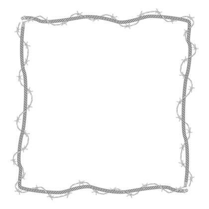 Custom USA Made Bandana with Border Print-Cotton - Border_61 Custom USA Made Bandana with Border Print-Cotton - Border_61