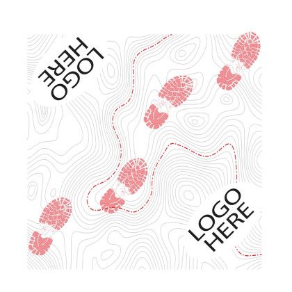 Custom USA Made Bandana with Border Print-Cotton - Border_19 Custom USA Made Bandana with Border Print-Cotton - Border_19