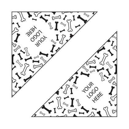 Custom USA Made Bandana with Border Print-Cotton - Border_64 Custom USA Made Bandana with Border Print-Cotton - Border_64