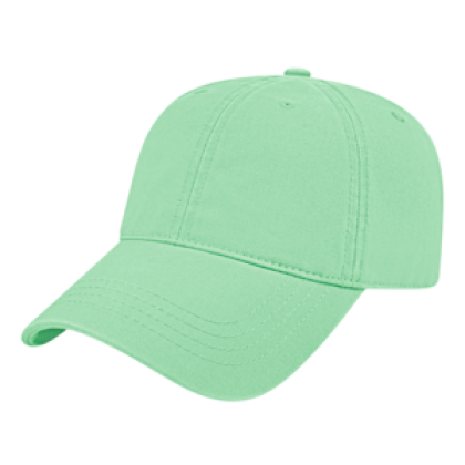 Custom Relaxed Golf Cap - Genuine Leather Applique - Mint 