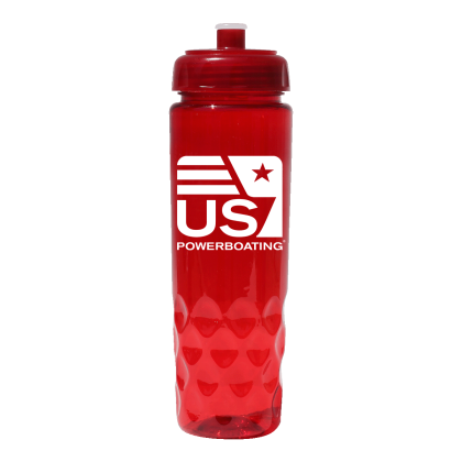 Custom Recycled PET Bottle Flip Top Cap - Transparent Red