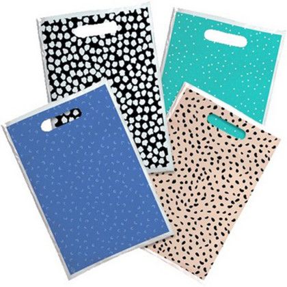 Custom Playful Patterns Designer Plastic Bag - 6" x 13" - All color