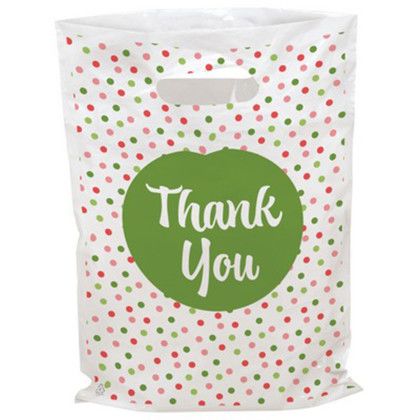 Polka Dots Seasonal Predesigned Plastic Bag - 9" x 13" Polka Dots Seasonal Predesigned Plastic Bag - 9" x 13"