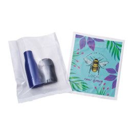 Custom Full-color White with Clear Back Plastic Bag - 7.5" x 9"