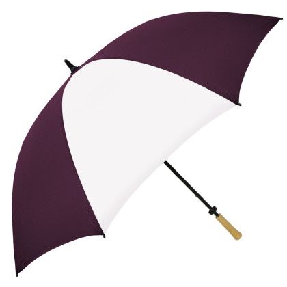 Custom StrombergBrand Hole-In-One Golf Umbrella-62" - Burgundy/White Custom StrombergBrand Hole-In-One Golf Umbrella-62" - Burgundy/White