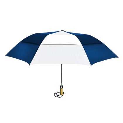 Custom Vented Little Giant Umbrella StrombergBrand - Navy/White