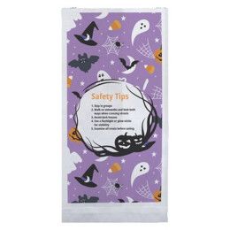 Custom Halloween Scatter Design 1 Merchant Paper Bags - 5" X 10" X 2"- Front view