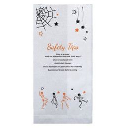 Custom Halloween Scatter Design 2 Merchant Paper Bags - 5" X 10" X 2" - Back side