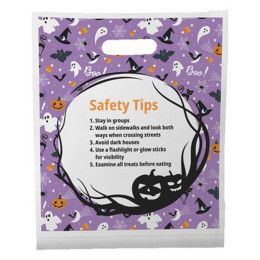 Custom Halloween Scatter Design 1 Merchant Paper Bags - 12" X 15" X 2.5" - Front view