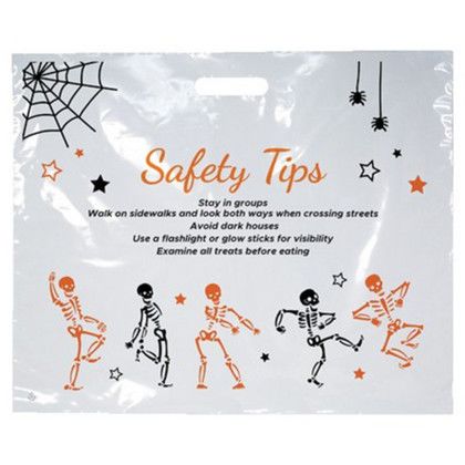 Custom Halloween Scatter Design 2 Plastic Bags - 18" x 15"