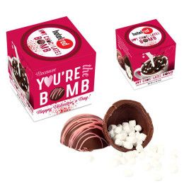 Custom Hot Chocolate Bomb with Pink Drizzle - Pink 