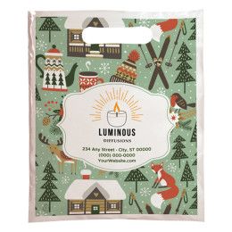 Custom Christmas Scatter Design 4 Plastic Bag - 7.5" x 9" Custom Christmas Scatter Design 4 Plastic Bag - 7.5" x 9"