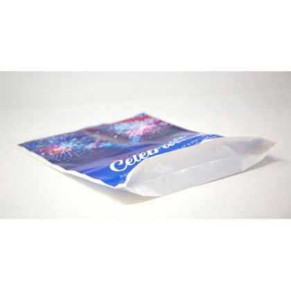 Custom Full Color White 1-Sided Plastic Bags w/Gusset - 9" x 12" x 2" - Back view Custom Full Color White 1-Sided Plastic Bags w/Gusset - 9" x 12" x 2" - Back view