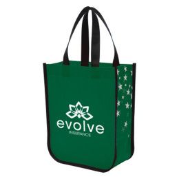 Custom Star Struck Lola Laminated Non-Woven Tote Bag - Green